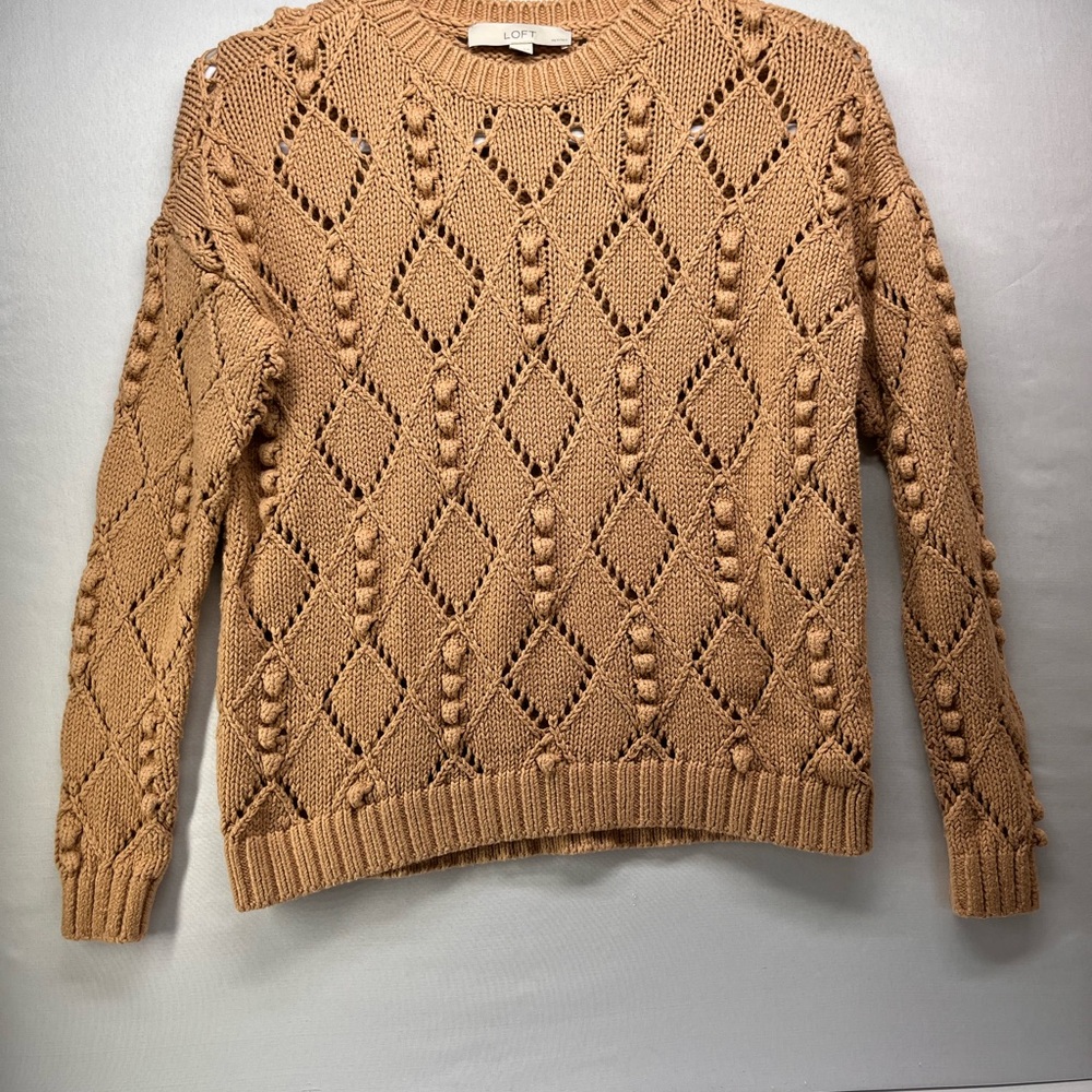 LOFT‎ Textured Knit Tan Sweater